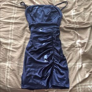 Midnight doll Navy Blue Ruched Dress